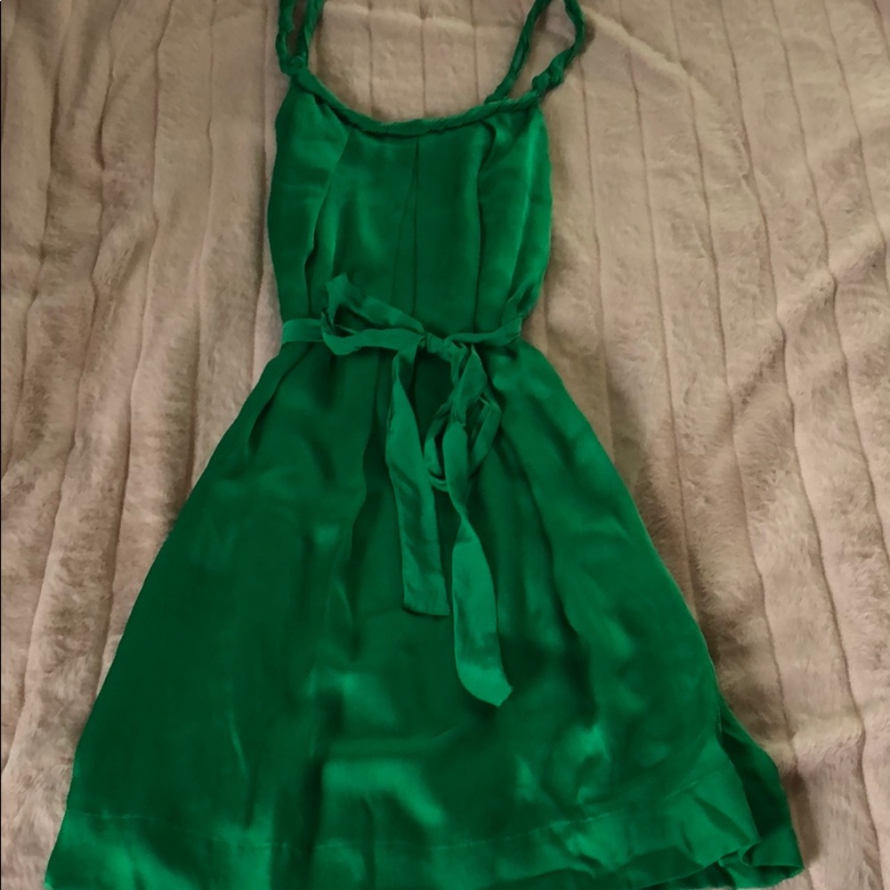Gorgeous Emerald Green Silk Dress